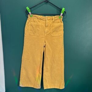J. Crew Cropped Wide-Leg Pants in Mustard Yellow